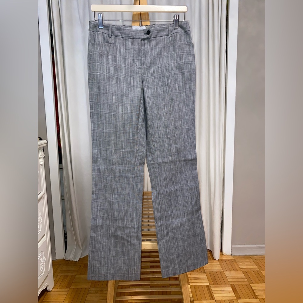 NWOT Calvin Klein Grey Textured Straight Leg Dress Pants | Size 2